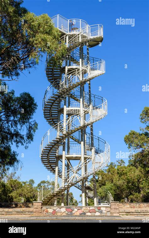 The 101 step double spiral staircase DNA Tower, Kings Park, Perth ...