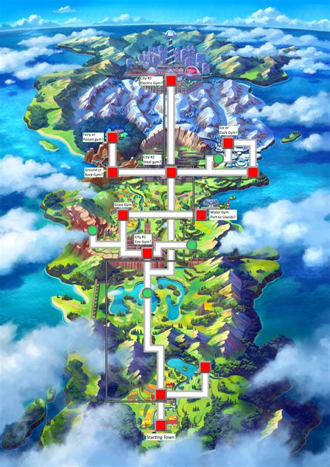 Galar Region route map and gym speculation : r/PokemonSwordShield