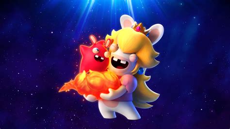 Mario + Rabbids Sparks of Hope Rabbid Peach Wallpaper - Cat with Monocle