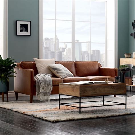 10+ Brown Leather Couch Living Room Ideas - DECOOMO