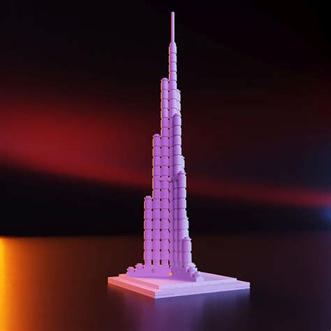 Lego Burj Khalifa 3D model 3D printable | CGTrader