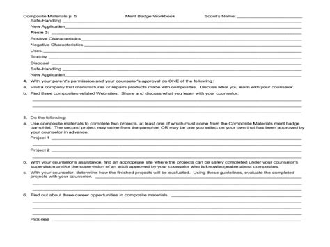 Communications Merit Badge Worksheet — db-excel.com