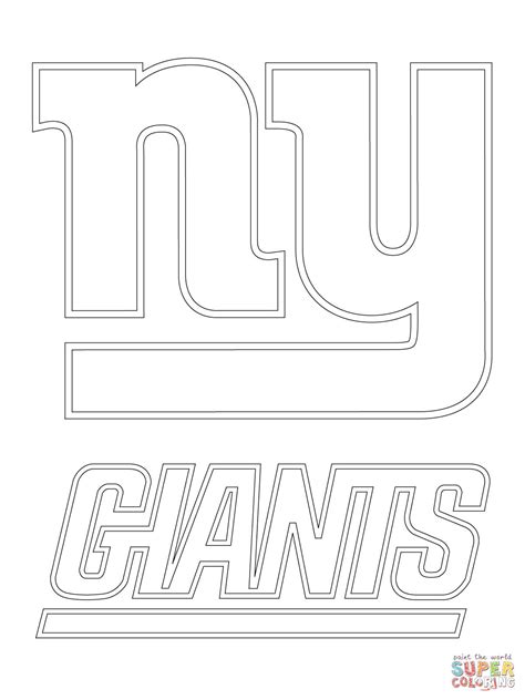 New York Giants Logo Coloring Page | Free Printable Coloring Pages ...