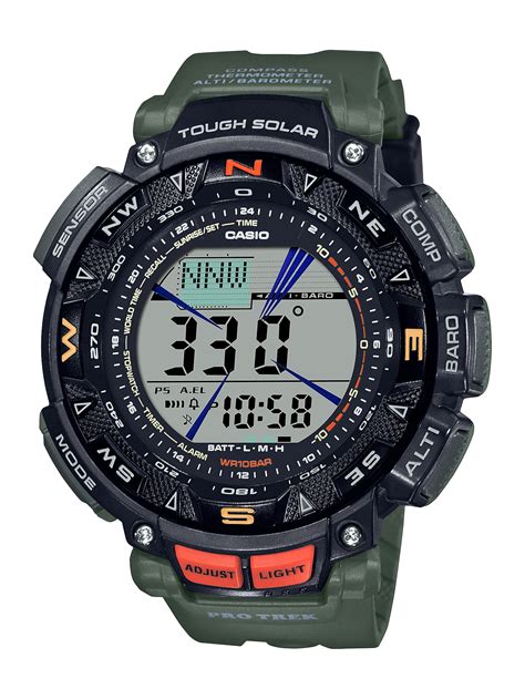 Casio Men's Pro Trek Solar Powered Triple Sensor watch - PRG240-3 ...