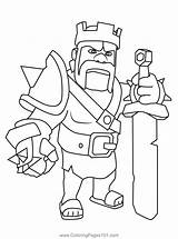 Barbarian King Clash Of Clans Coloring Page For Kids  Free sketch template