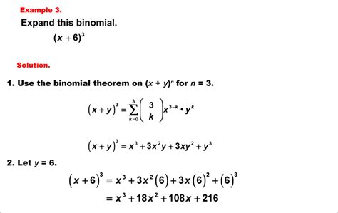 Math Examples Collection: The Binomial Theorem | Media4Math