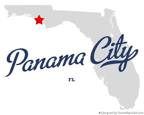 Map of Panama City, FL, Florida