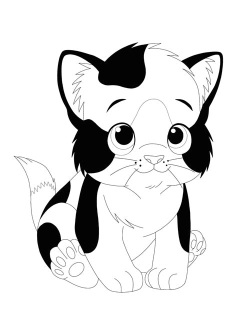 Calico Cat Coloring Page