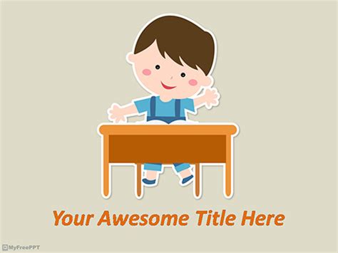 Free Kindergarten Pupil PowerPoint Template - Download Free PowerPoint PPT