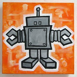 Robot Love: Ali Spagnola - Robot Paintings