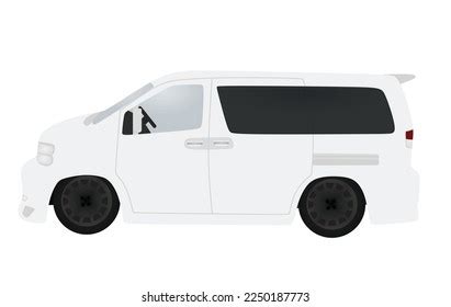 White Van Side View Vector Illustration Stock Vector (Royalty Free) 2250187773 | Shutterstock