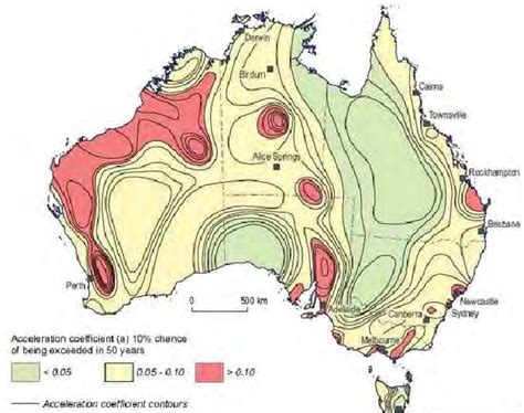 Earthquake hazard map of Australia | Download Scientific Diagram