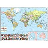 Amazon.in: Buy Collins World Wall Laminated Map (World Map) Book Online ...