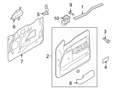 Ford F-150 Door Interior Trim Panel Cap. MANUAL WINDOW. FRONT, Right ...