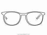 Glasses Coloring Page For Kids sketch template