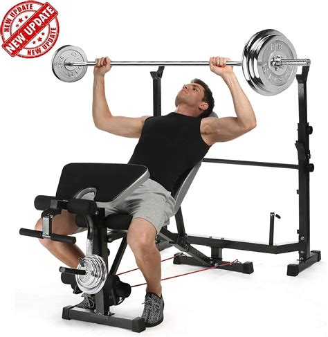 Amazon.com : OppsDecor Olympic Weight Bench for Full Body Workout ...