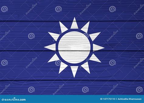 Kuomintang Flag Color Painted on Fiber Cement Sheet Wall Background ...