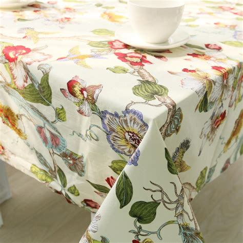 Summer new factory direct sell cotton double double dimensional linen printed tablecloths ...