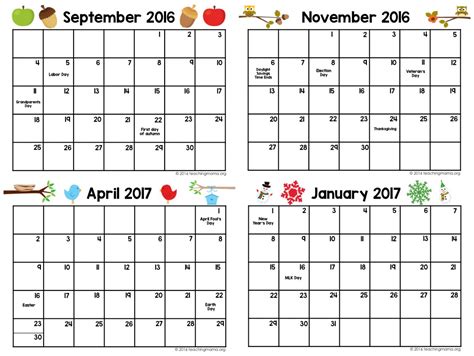 Preschool Calendar Printables | Free Letter Templates