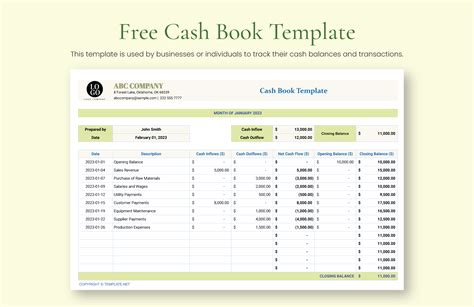 Cash Book Spreadsheet Template in Excel, Google Sheets - Download | Template.net