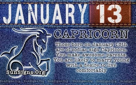 January 13 Zodiac Horoscope Birthday Personality - SunSigns.Org