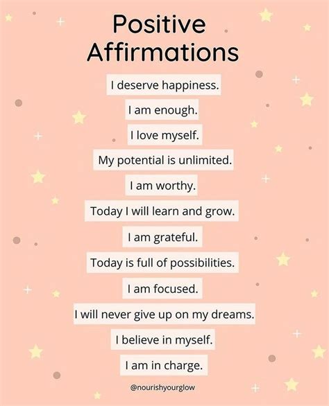 Nourish Your Glow on Instagram: “Positive Affirmations. Repeat daily 🌈 ...