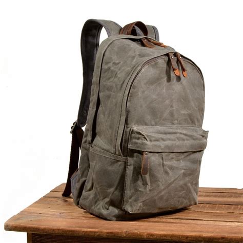 Waxed Canvas Backpack| Waterproof, Vintage, Outdoor, Travel | Waxed canvas backpack, Waxed ...