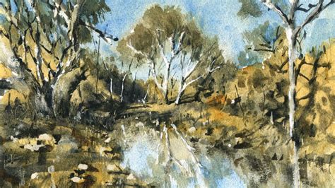 Classic Australian Bush Landscape: Watercolour Essentials