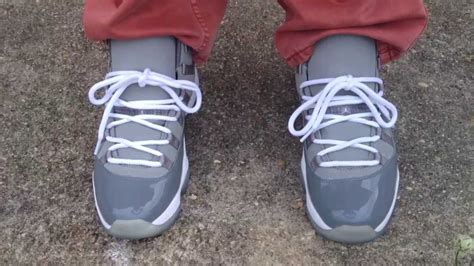 Air Jordan 11 XI Retro "Cool Grey" on feet - YouTube