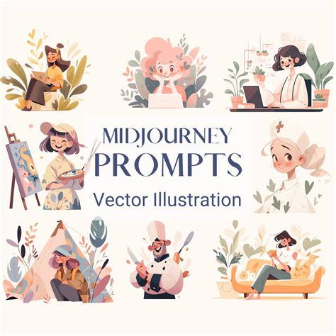 Midjourney Prompts for Illustration Vector AI Guide Vector - Etsy