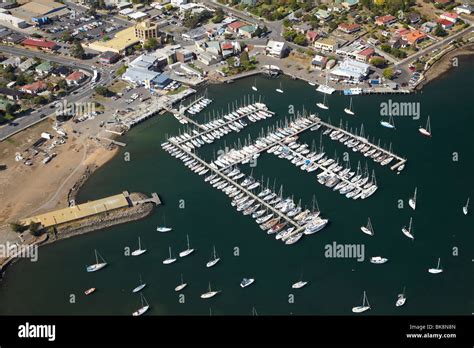 Marina, Kangaroo Bay, Bellerive, Hobart, Tasmania, Australia - aerial Stock Photo - Alamy