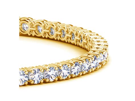 Round Diamond Tennis Bracelet in 14k Yellow Gold (10 cttw) - Richard Cannon Jewelry