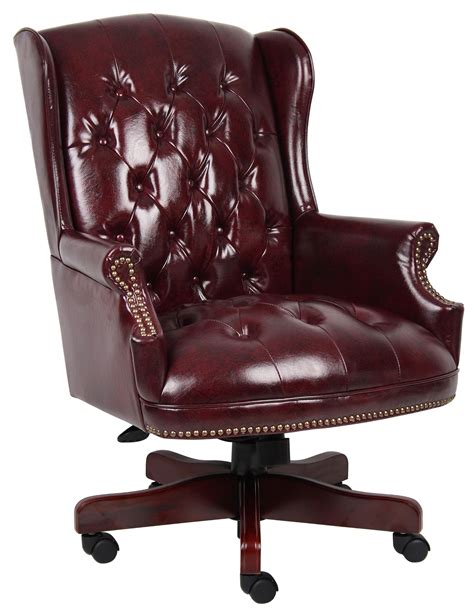 Leather Wingback Office Chair - miaeroplano