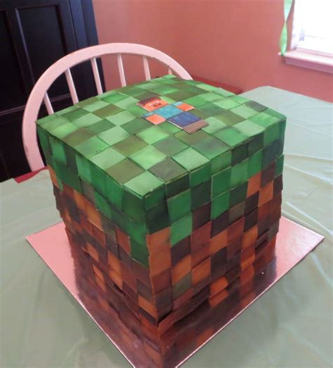 My Cake Corner: Minecraft Grass Block Cake - April 2014