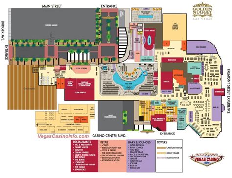 The Golden Nugget Casino Map