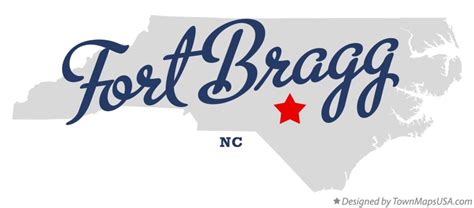 Map of Fort Bragg, NC, North Carolina