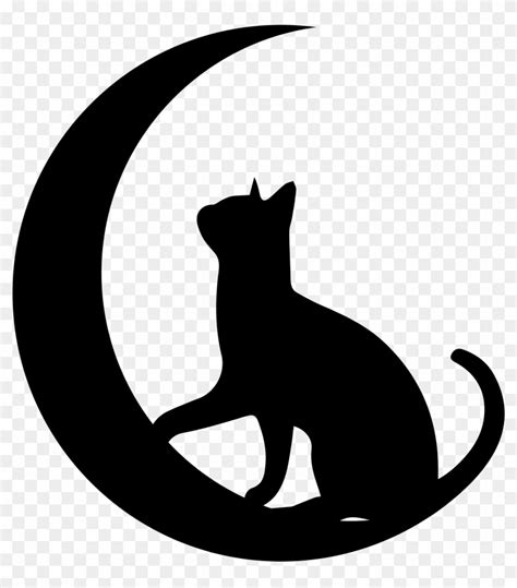 Find hd Catmoon Logo - Cat And Moon Silhouette, HD Png Download. To ...