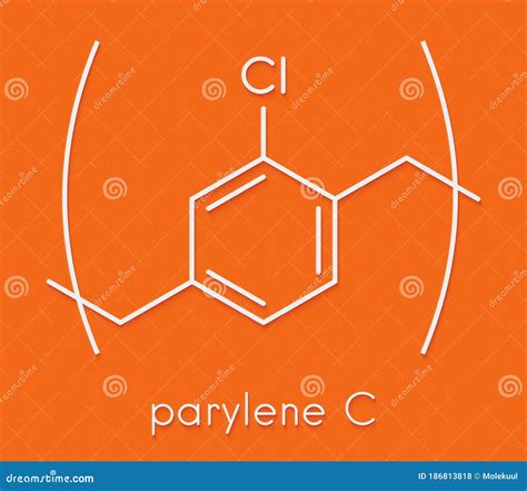 Parylene N Polymer, Chemical Structure. Skeletal Formula. Royalty-Free ...