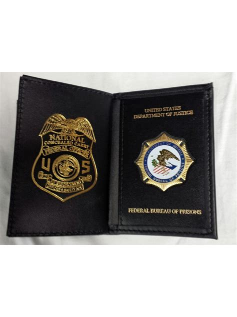 BOP BADGE WALLET IMPRINTED WITH LEOSA BADGE 125-A-MI