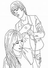 Hairdresser Coloring Page  Sergedevries sketch template