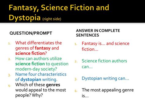 PPT - Fantasy, Science Fiction, and Dystopia PowerPoint Presentation, free download - ID:3059821