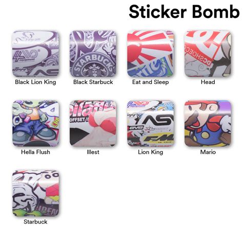 Sticker Bomb Anime Vinyl Wrap #ST – EzAuto Wrap