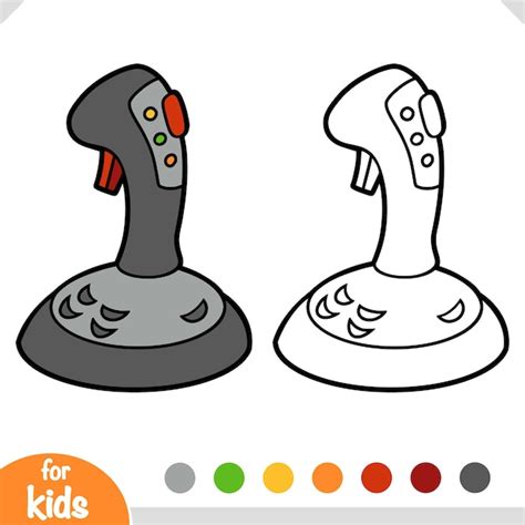 Premium Vector | Coloring book for children, cartoon joystick