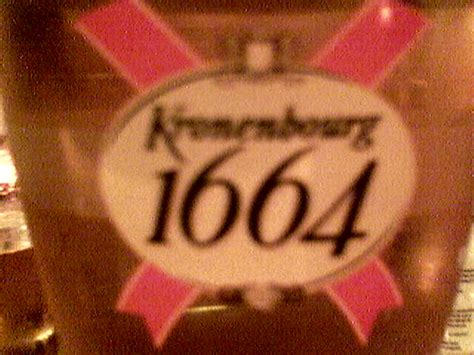 Kronenbourg 1664 logo on pint glass | Bruno Girin | Flickr