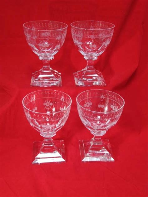 Four Baccarat Crystal Glasses from thesteffencollection on Ruby Lane