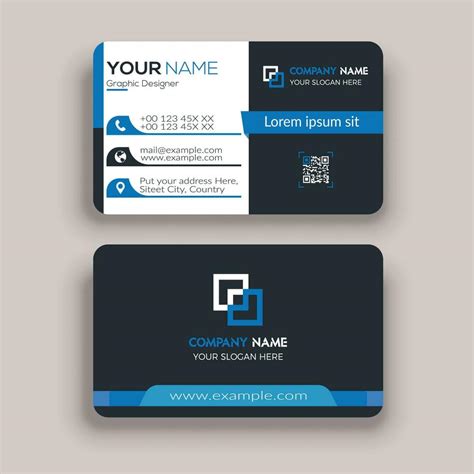 Round Business Card Template 25947547 Vector Art at Vecteezy