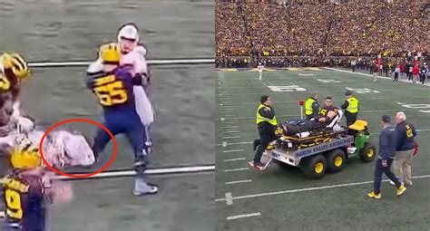 Michigan OL Zak Zinter Suffers Gruesome Injury vs Ohio State - Daily Snark