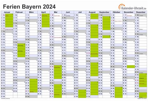 Kalender Uhrzeit 2024 Bayern - Jessi Lucille