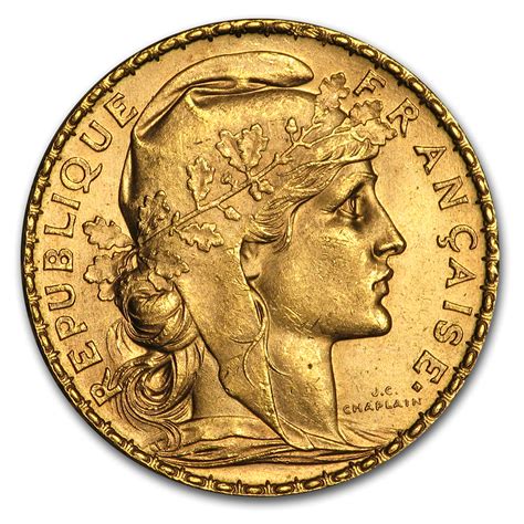 1904 France Gold 20 Francs Rooster BU Coin For Sale | 20 Franc French Gold Coins | APMEX