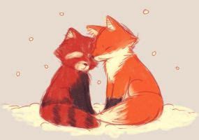 cute fox and red panda - Google Search | Red fox art, Panda art, Red panda art